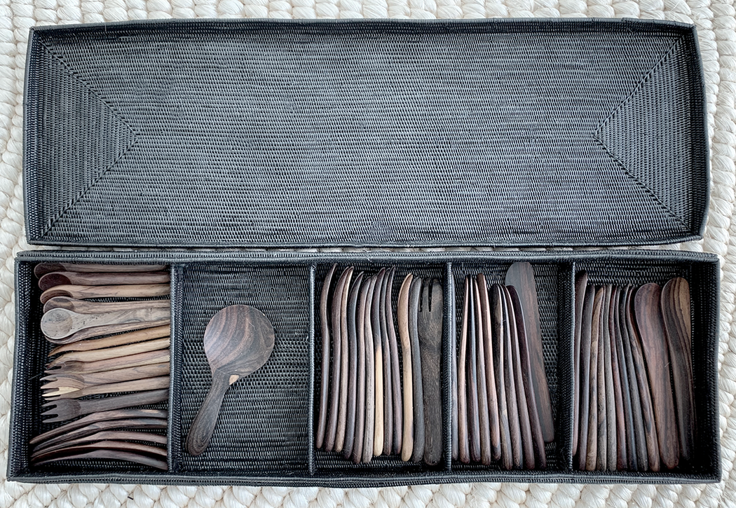 Wooden Cutlery Box